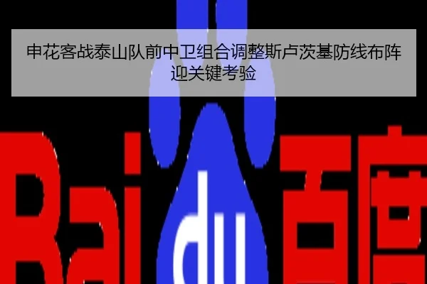 申花客战泰山队前中卫组合调整斯卢茨基防线布阵迎关键考验